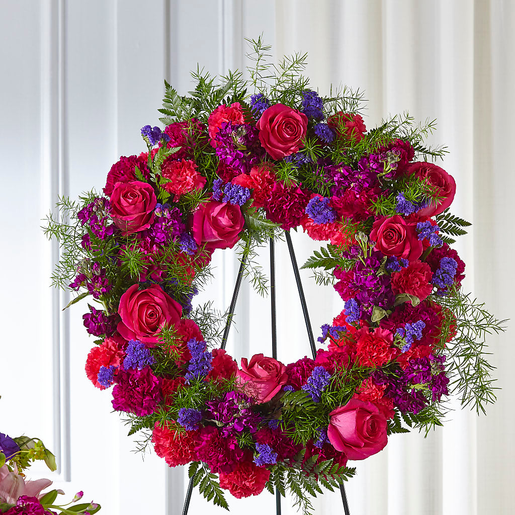 Calming Colors Wreath – Raw Flowers, Kitchener ON