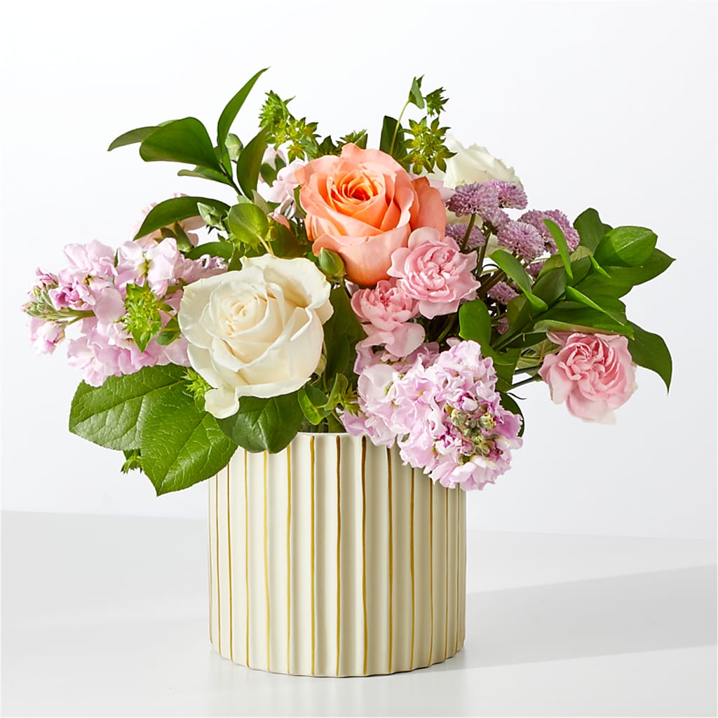 French Market Bouquet with Ivory Vase – Raw Flowers, Kitchener ON