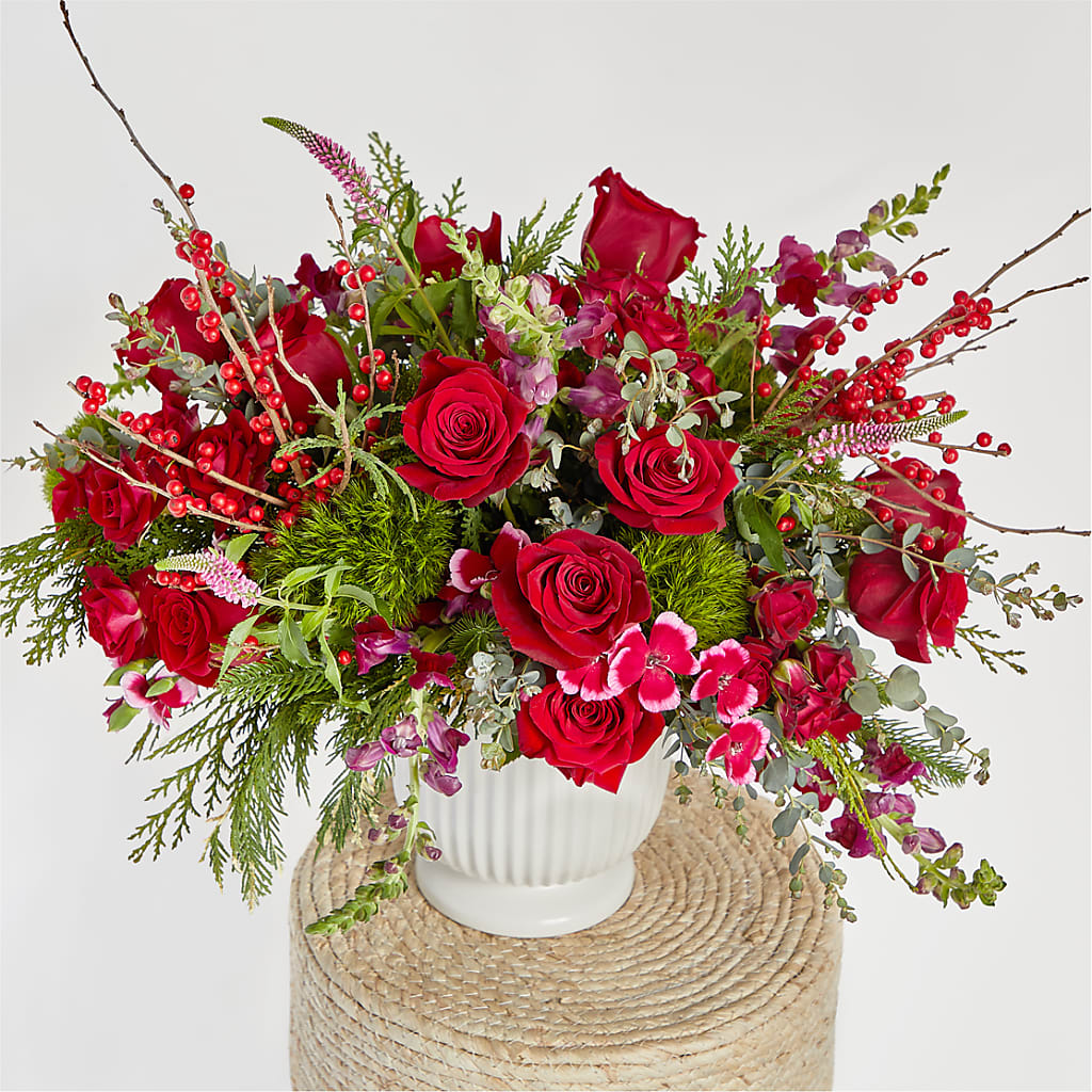 Big Red Bow Bouquet –  Raw Flowers, Kitchener ON