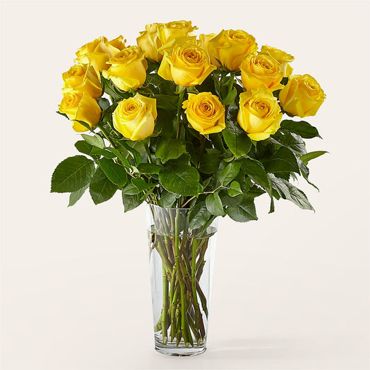 Long Stem Yellow Rose Bouquet –  Raw Flowers, Kitchener ON