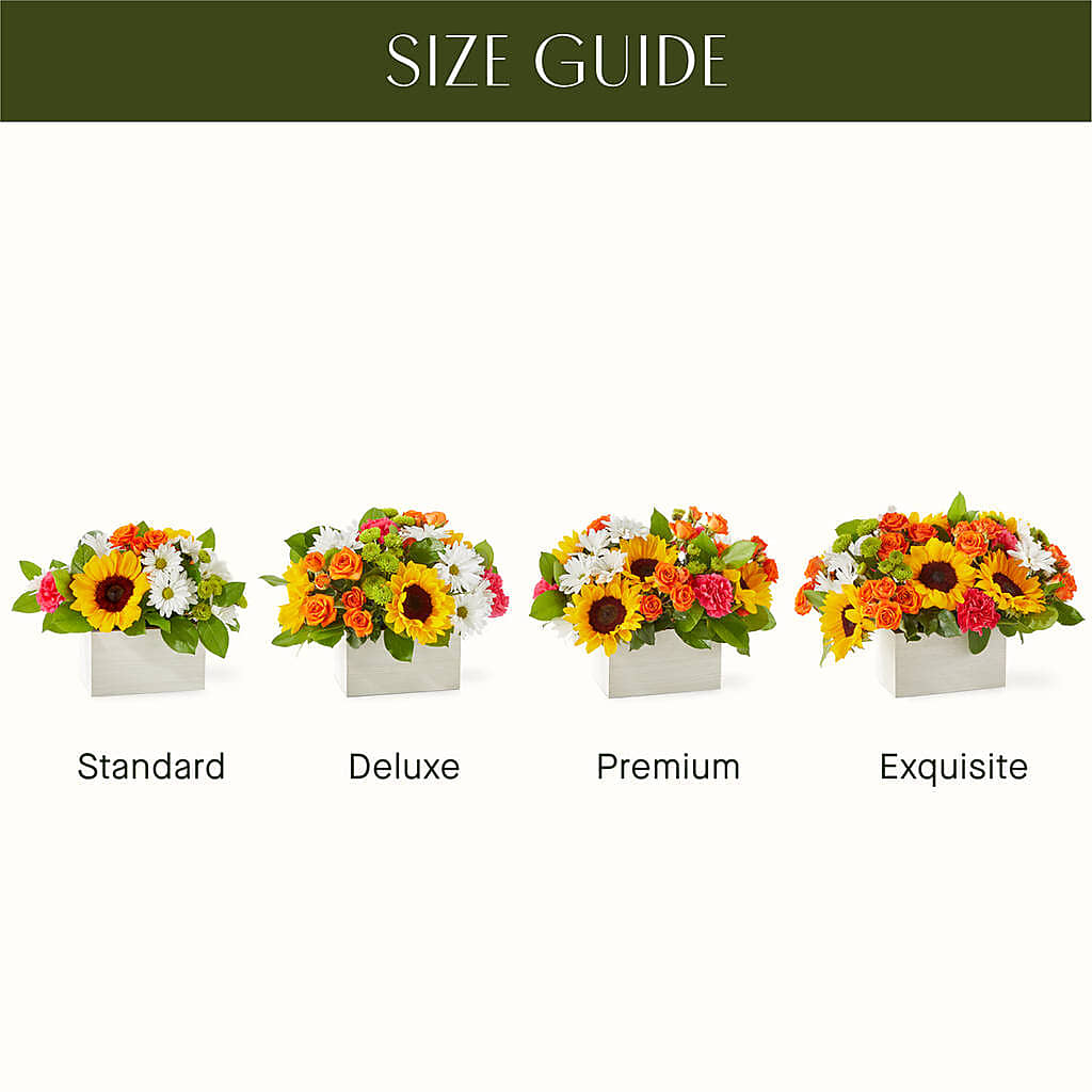 Sun-drenched Blooms Box Bouquet –  Raw Flowers, Kitchener ON