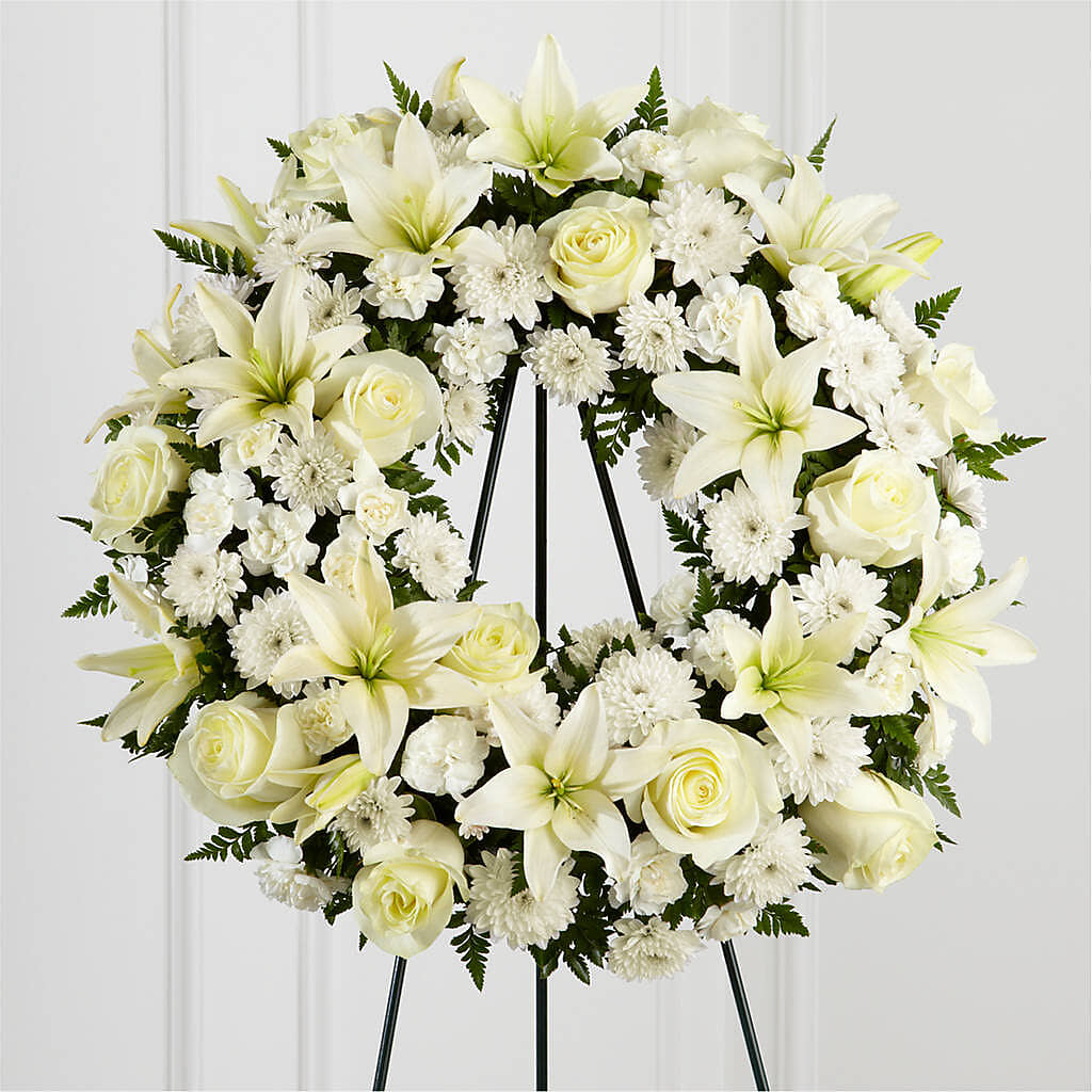 Treasured Tribute Wreath –  Raw Flowers, Kitchener ON