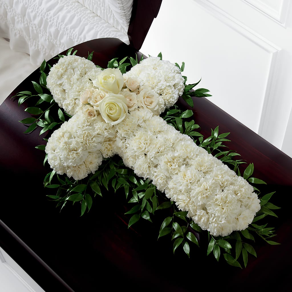 Arreglo floral para ataúd "Recuerdos de paz" (Estándar)