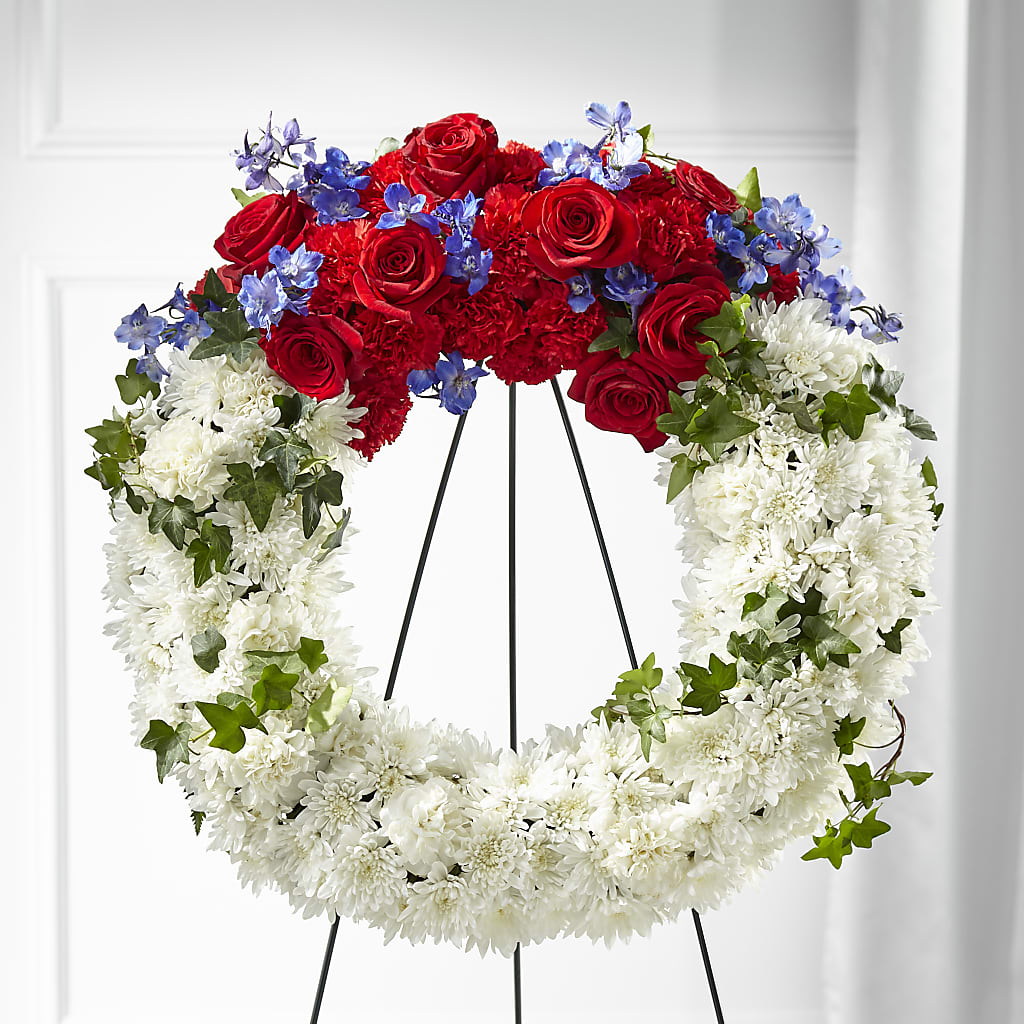 Patriotic Passion Wreath –  Raw Flowers, Kitchener ON