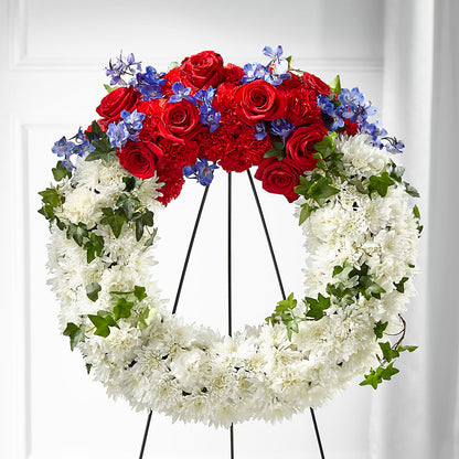 Patriotic Passion Wreath –  Raw Flowers, Kitchener ON