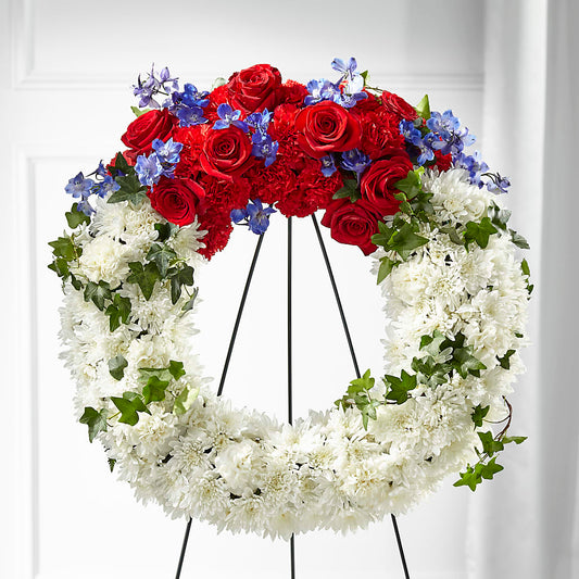 Patriotic Passion Wreath –  Raw Flowers, Kitchener ON