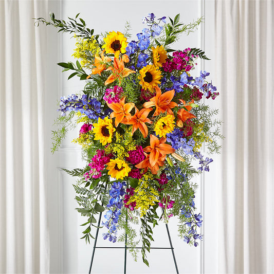 Sunlit Memories Standing Spray (Standard) –  Raw Flowers, Kitchener ON
