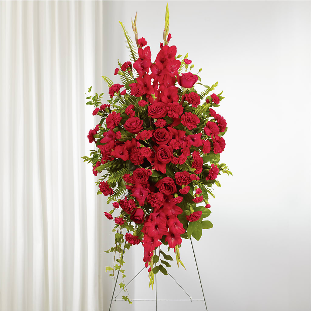 From the Heart Standing Spray –  Raw Flowers, Kitchener ON