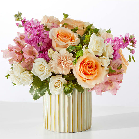 Paradise Bouquet with Ivory Vase –  Raw Flowers, Kitchener ON